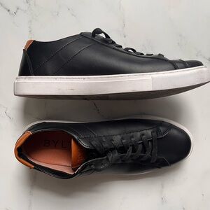 BYLT Men's Black Leather shoes 11